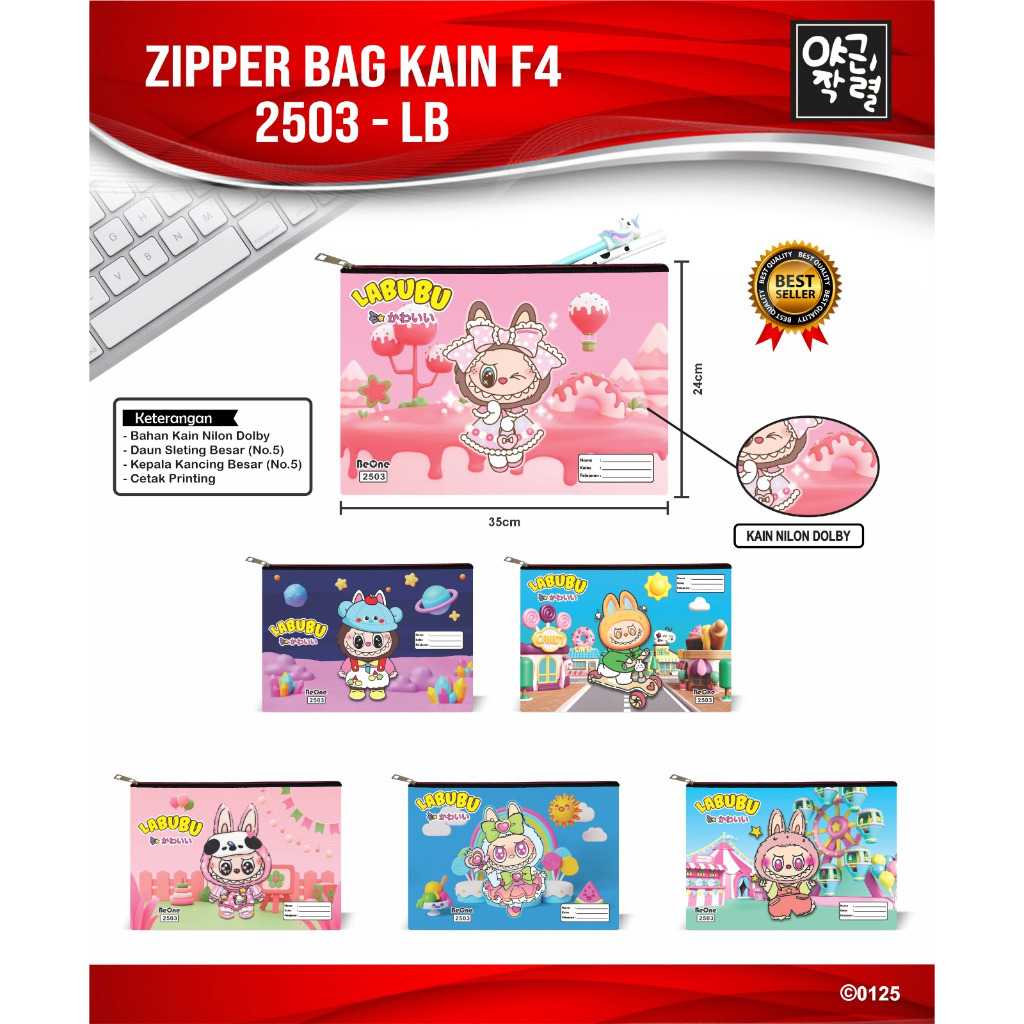 

Map Zipper Sleting F4 LABUBU LOTSO CAPYBARA LILO BABY THREE DINO