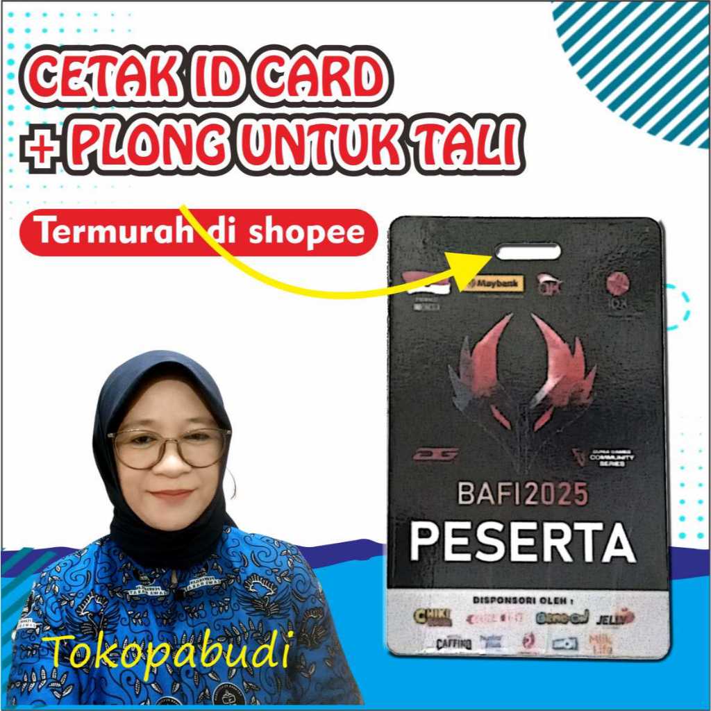 

Print Cetak Satuan ID CARD Custom 1 atau 2 sisi Bahan PVC Berkualitas lebih Awet