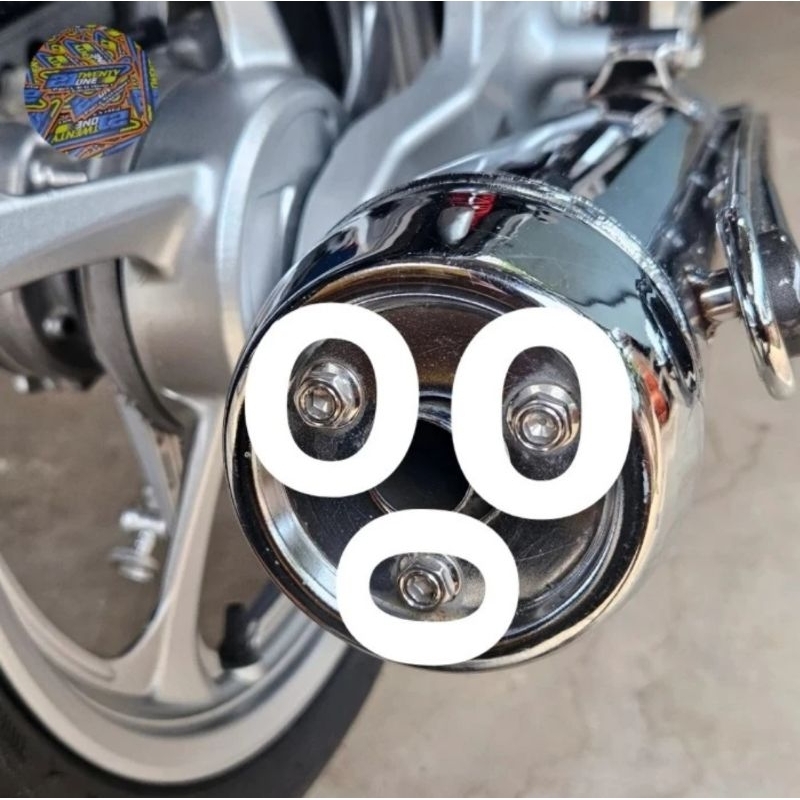 baut stainless endcup end muffler corong knalpot nouvo lele sporty