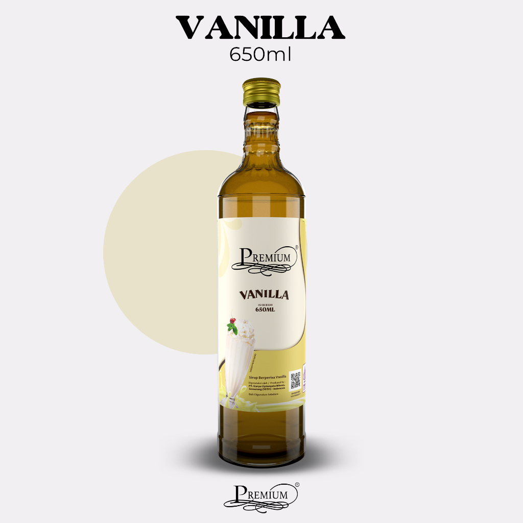 

Premium Syrup - Vanilla 650ml (Minuman Sirup untuk HORECA)