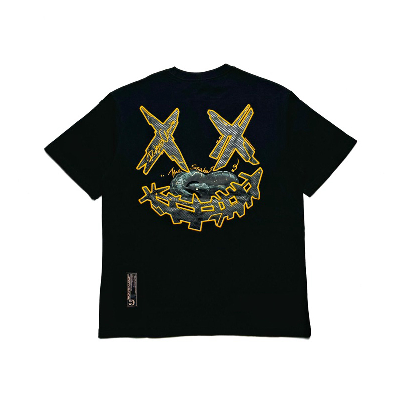 ricky is clown mechanical snake black t shirt