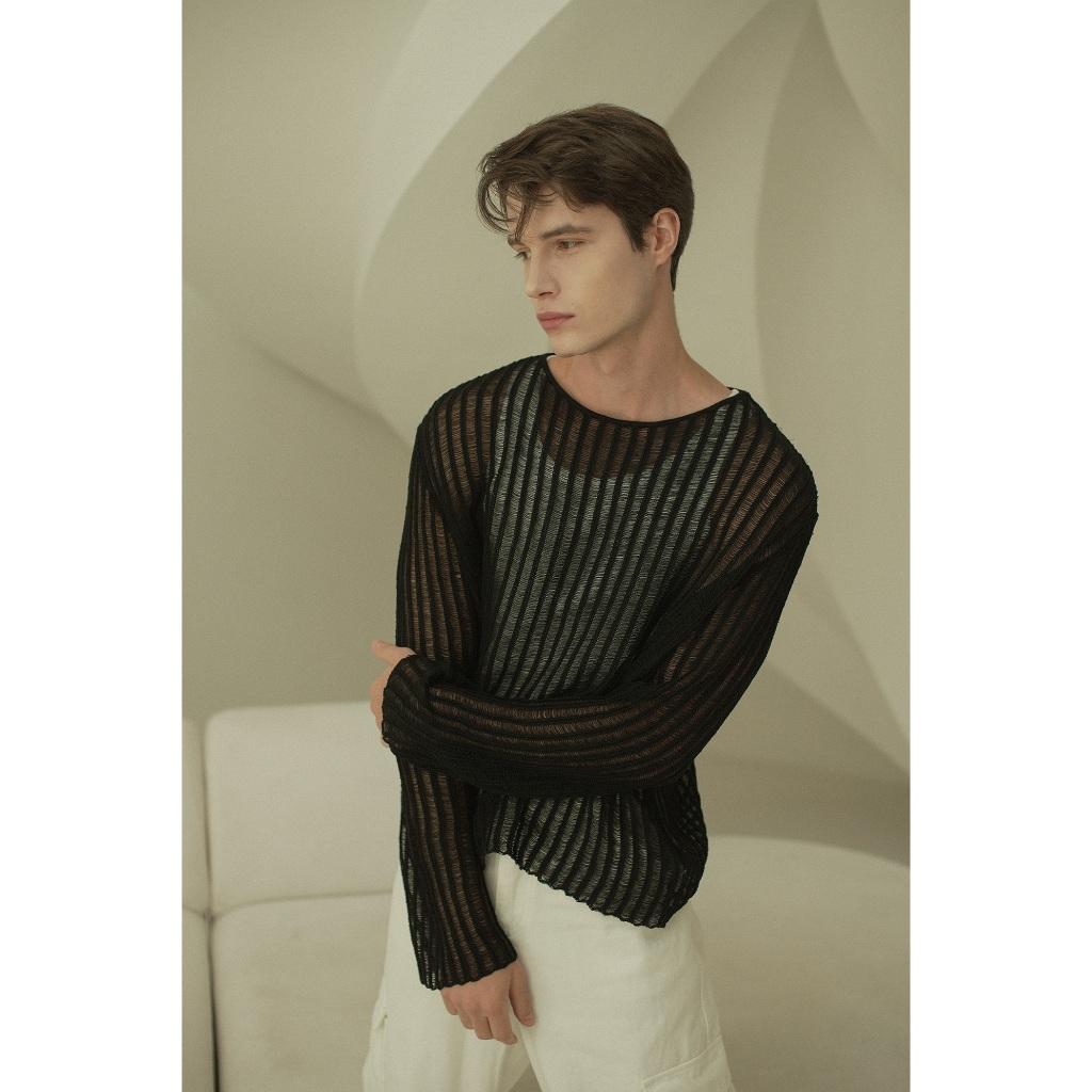 NON OFFICIEL - DESOLER DISTRESSED KNIT TOP