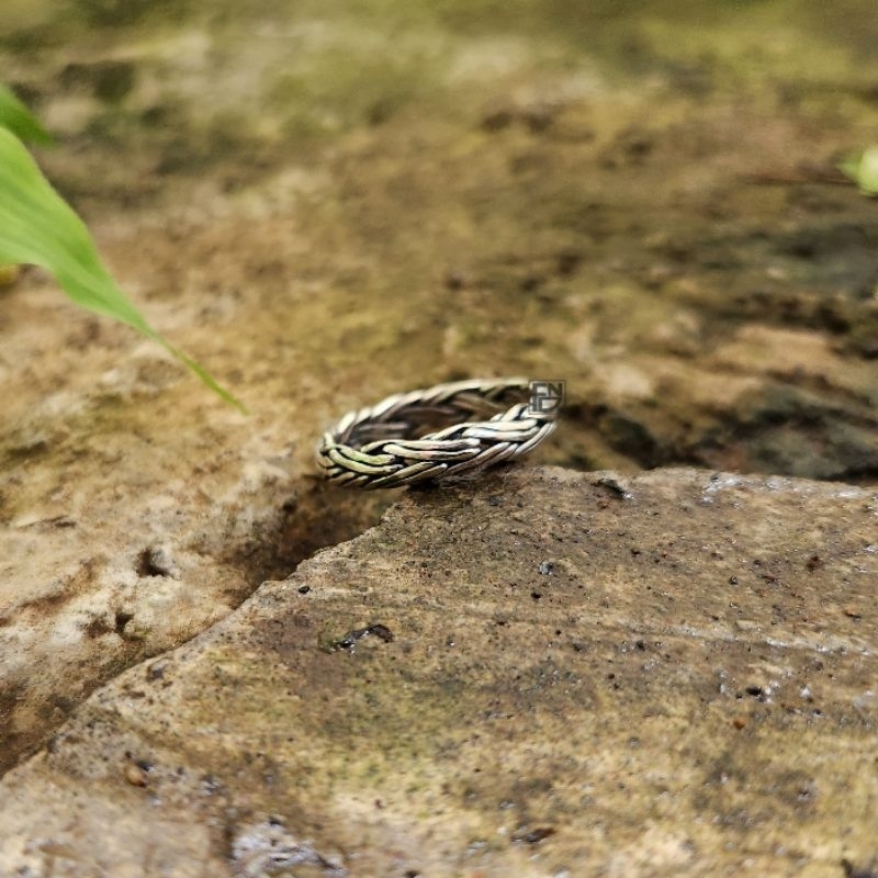 Cincin Pria Casual Perak Asli 925  Cp.47
