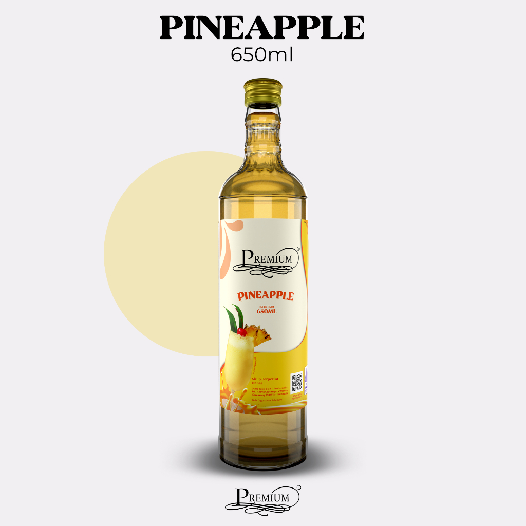 

Premium Syrup - Pineapple 650ml (Minuman Sirup untuk HORECA)