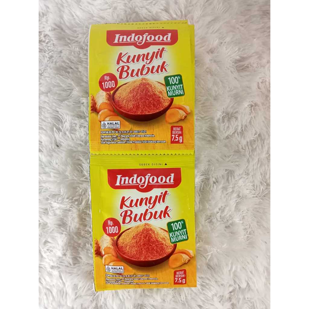 

KUNYIT BUBUK MURNI INDOFOOD BUMBU 7,5gr RENCENG ISI 10 SACHET
