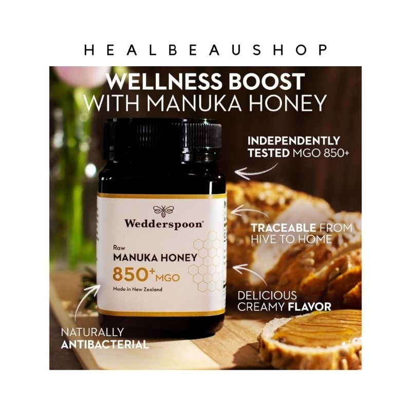 

Wedderspoon Manuka Raw Premium Honey 850MGO 500g Original New Zealand