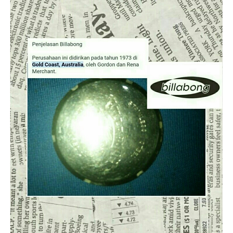 backcover bawah jam tangan billabong made in australia
