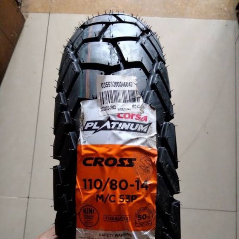 Corsa Cross S Ban Tubeles Ring 14 110/80-14 Ban Matic Touring Bonus Pentil