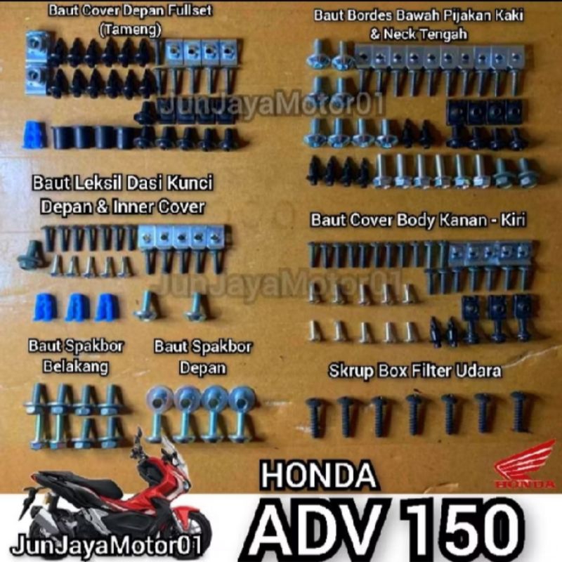 baut lengkap Fullset Body Honda ADV 150