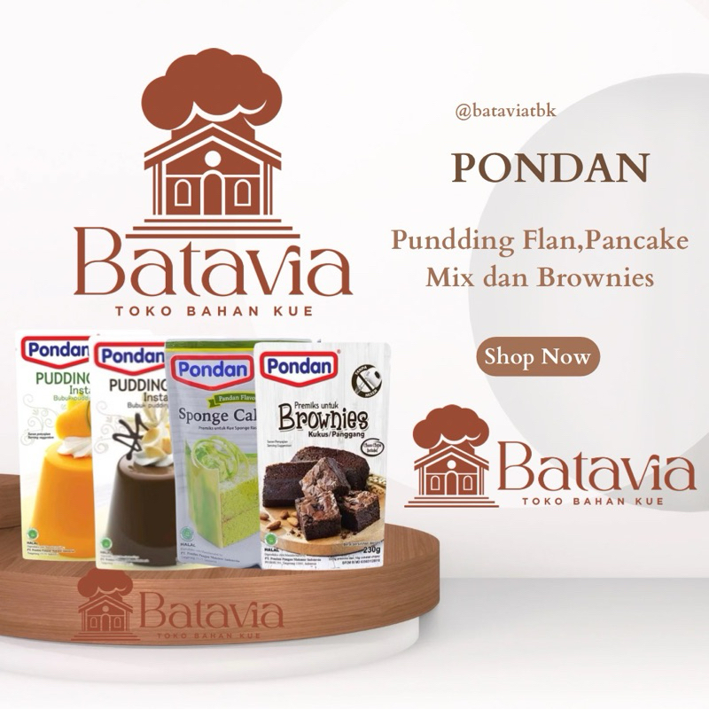 

Pondan Pudding Flan,Brownies,Pancake Mix dan Sponge Cake Mix