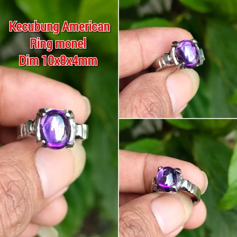 CINCIN CEWEK WANITA BATU KECUBUNG AMERICAN RING MONEL CEWEK
