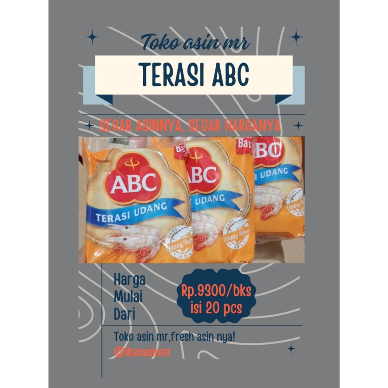 

Terasi ABC 1 PAK 9300 (Gratis ongkir)