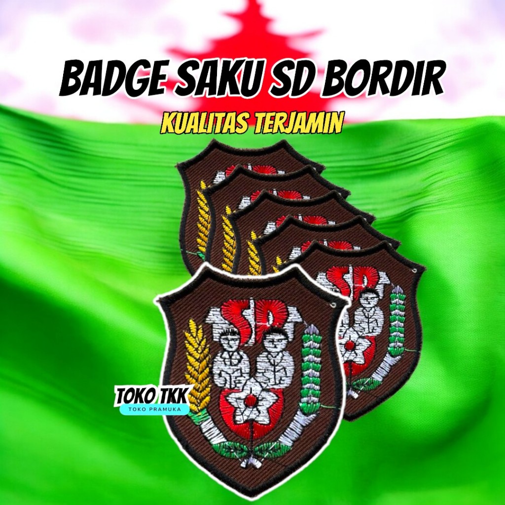 Badge bed logo SD bordir / bed saku SD bordir