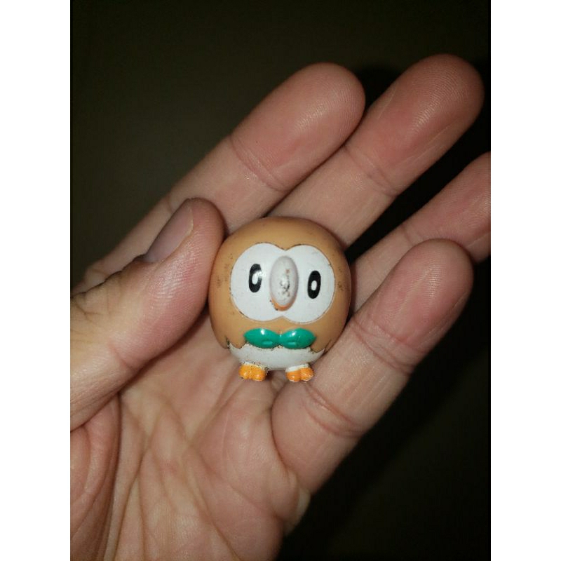 ACTION MINI FIGURE FIGUR KECIL MOTIF KARAKTER CHARACTER POKEMON ROWLET GASHAPON SATOSHI ORIGINAL ASL