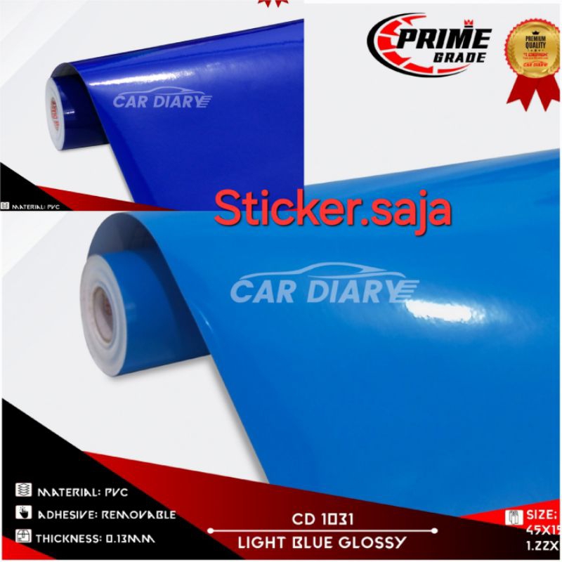 Sticker Skotlet Glosy  Aquarium, Motor, Mobil Biru Tua Dan Biru Muda 1ROLL ( L45cm x P15meter)