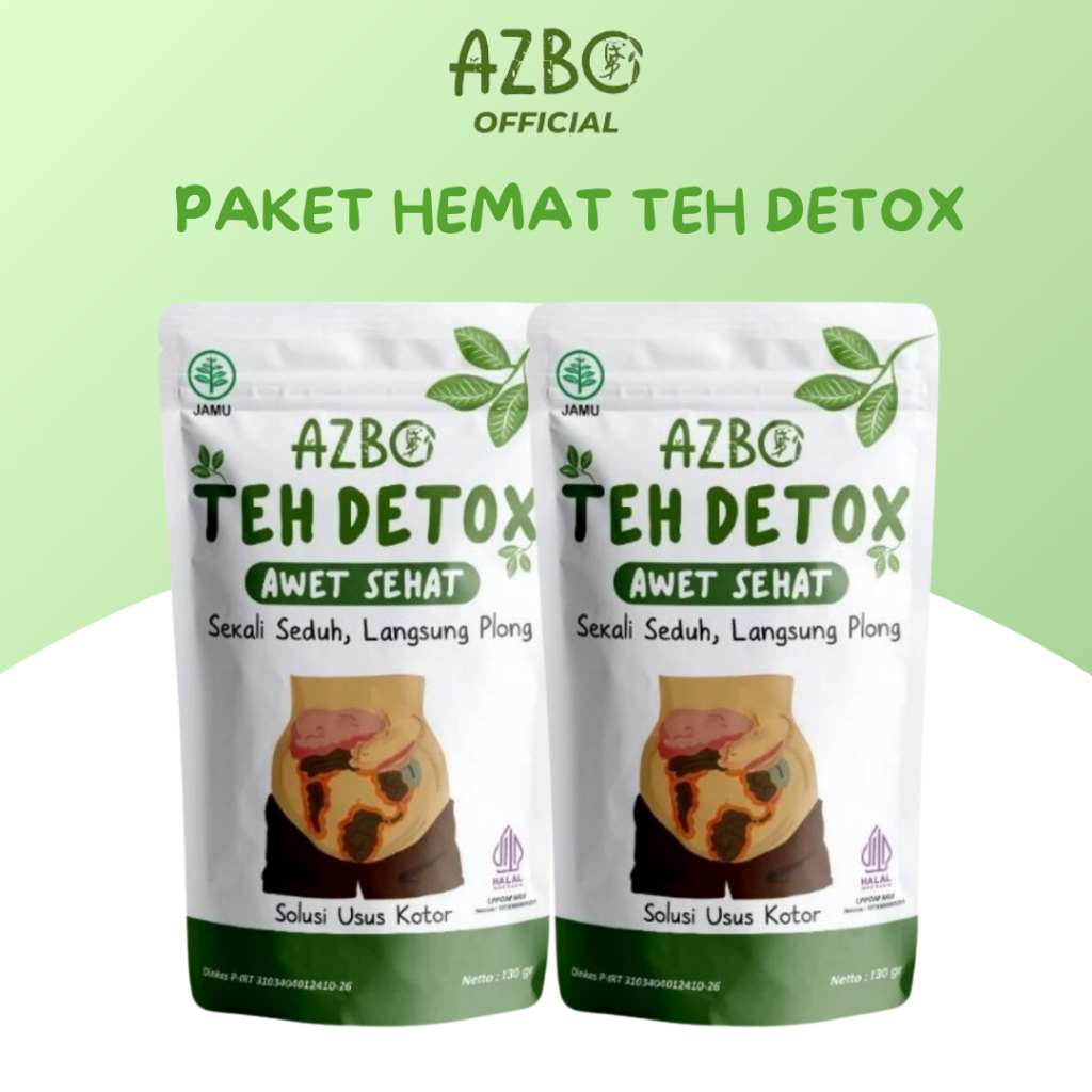 

AZBO - Paket Hemat Teh Detox Isi 2 Atasi Sembelit - 1 pcs 130 Gram