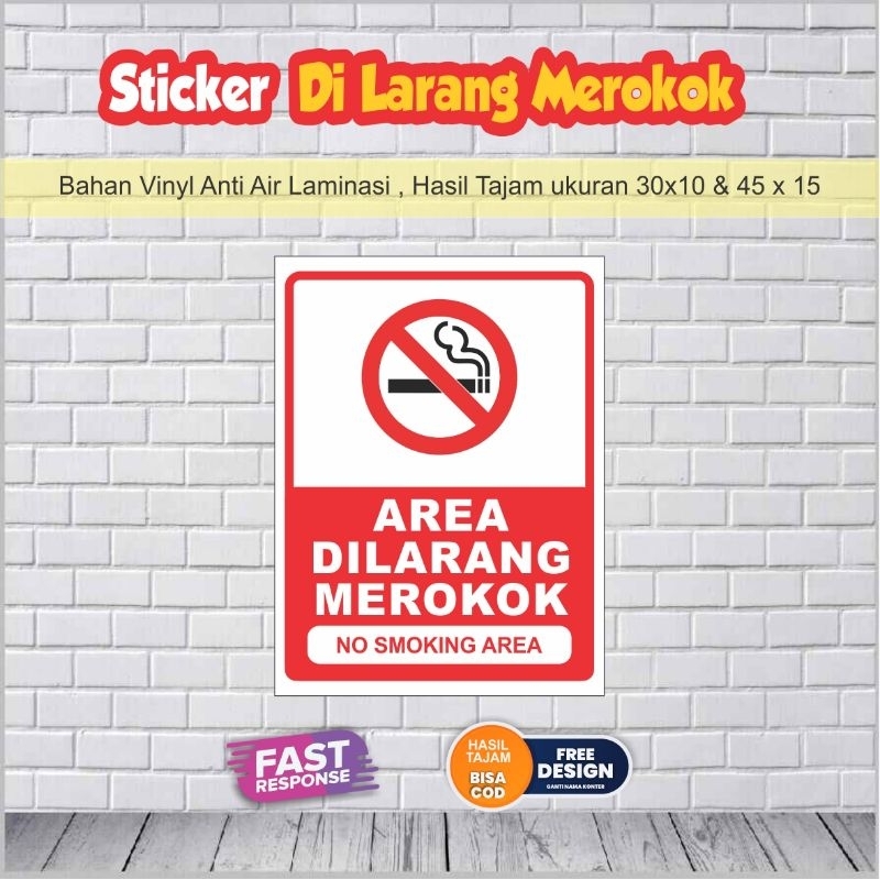 

Stiker Di larang merokok v2