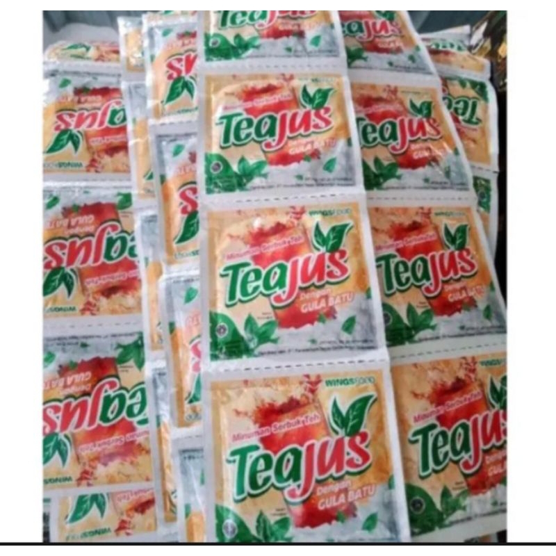 

teh juz gula batu minuman segar siap saji harga satu renceng isi 10 psc