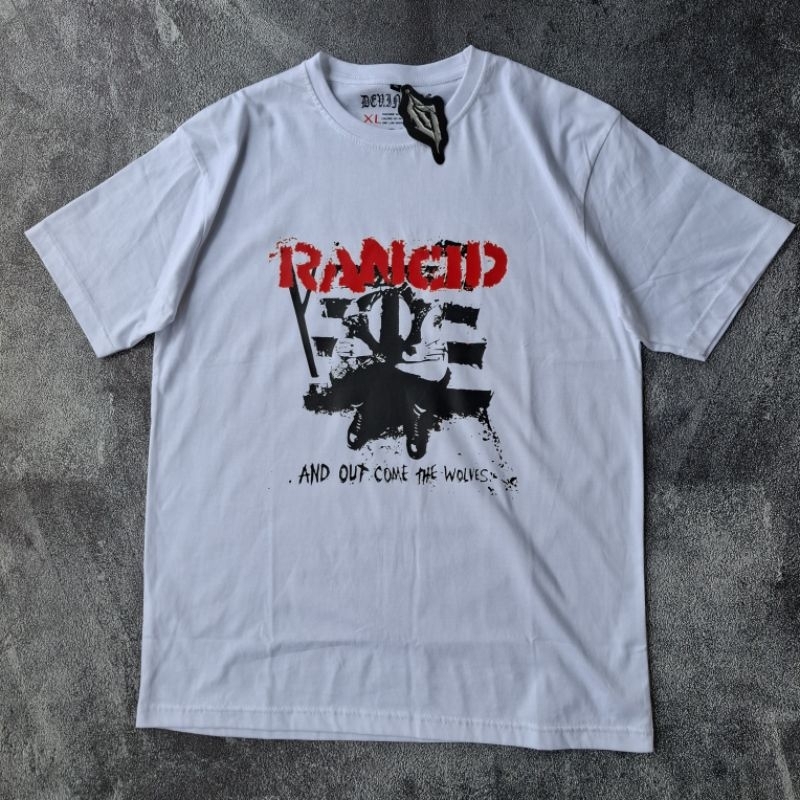 RANCID kaos band punk luar putih
