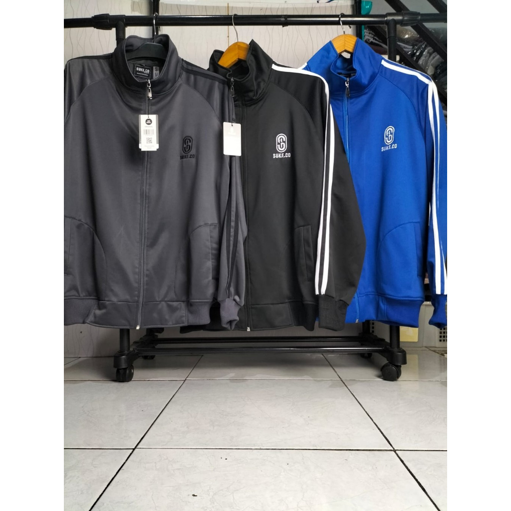 outfit man-jaket branded fulltag-jaket pria  casual premium bahan tebal-jaket adidas tractop