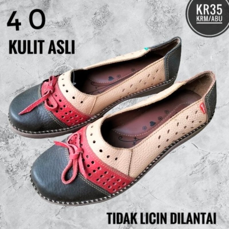 Sepatu wanita kulit asli Kickers