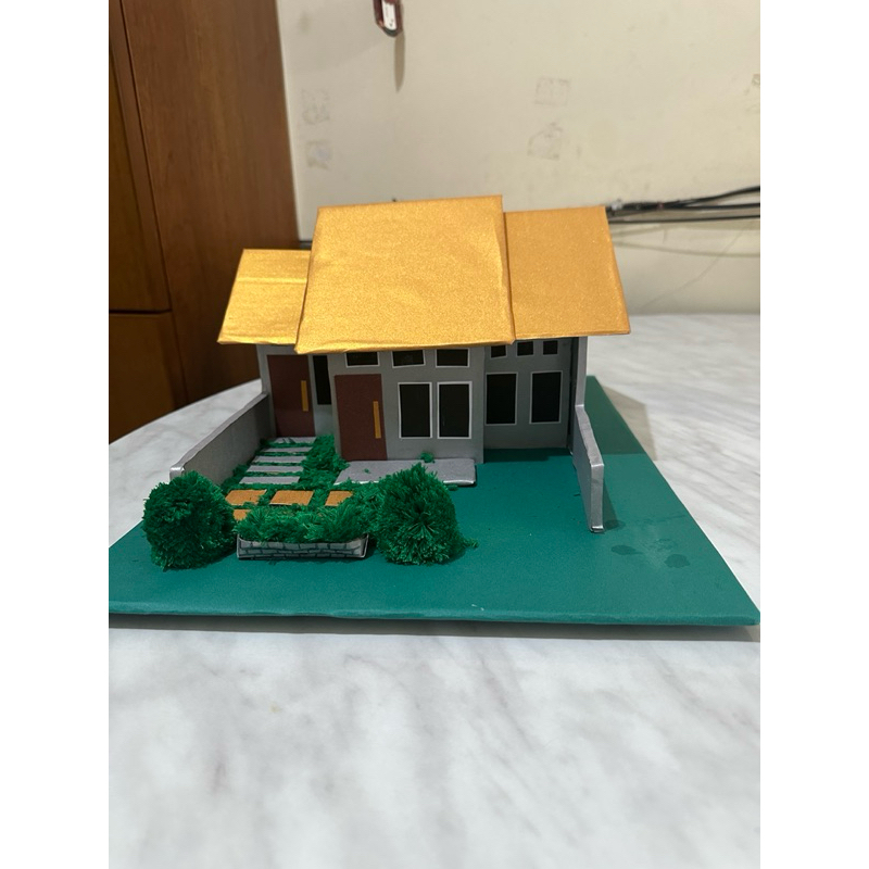 Maket proyek Sbdp miniatur rumah kelas 5 bupena anak SD