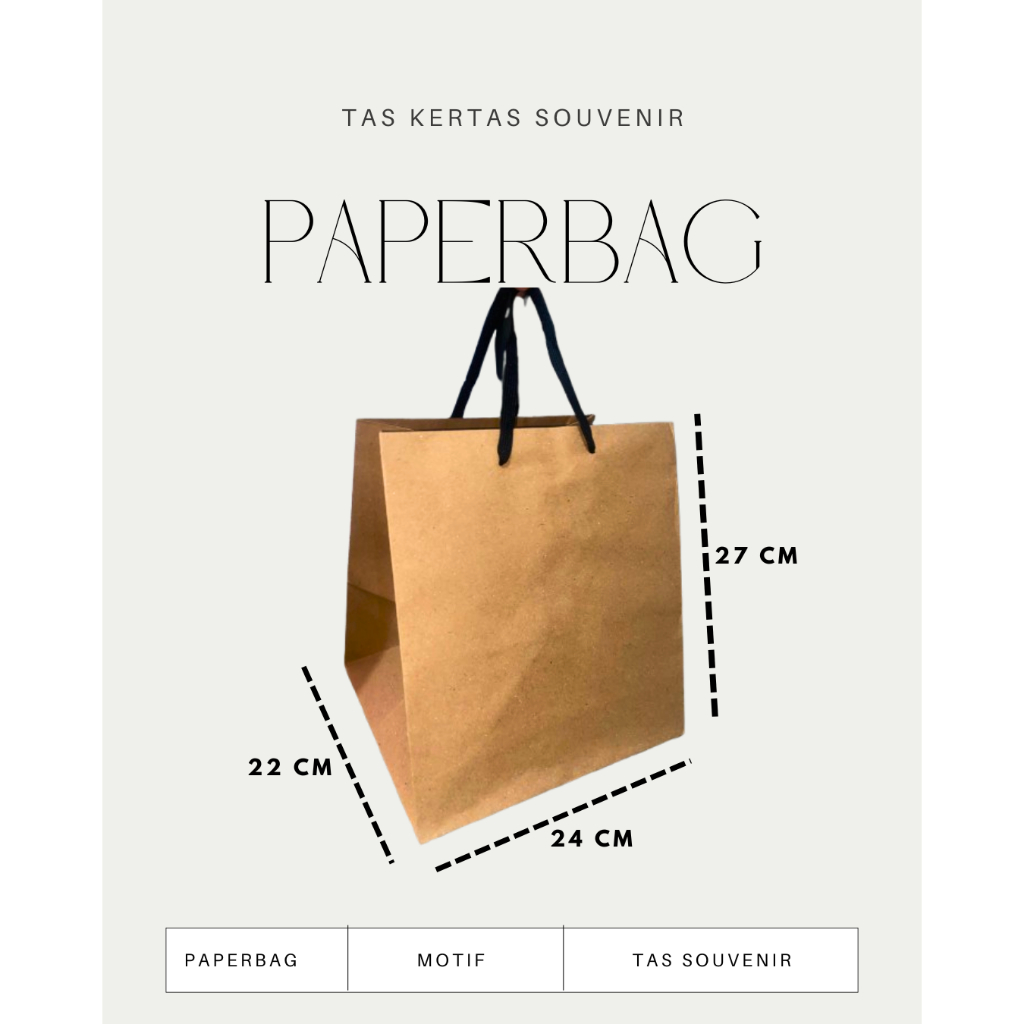 

Paper Bag Dus Nasi R10B Polos Coklat Ukuran 24 x 27 x 22 - Polos