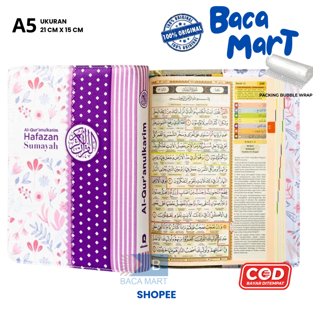 Al Quran HAFAZAN 7 BLOK A5 KAIN Al Quran Hafazan Sumayyah Hafazan batik Hafazan Muslimah