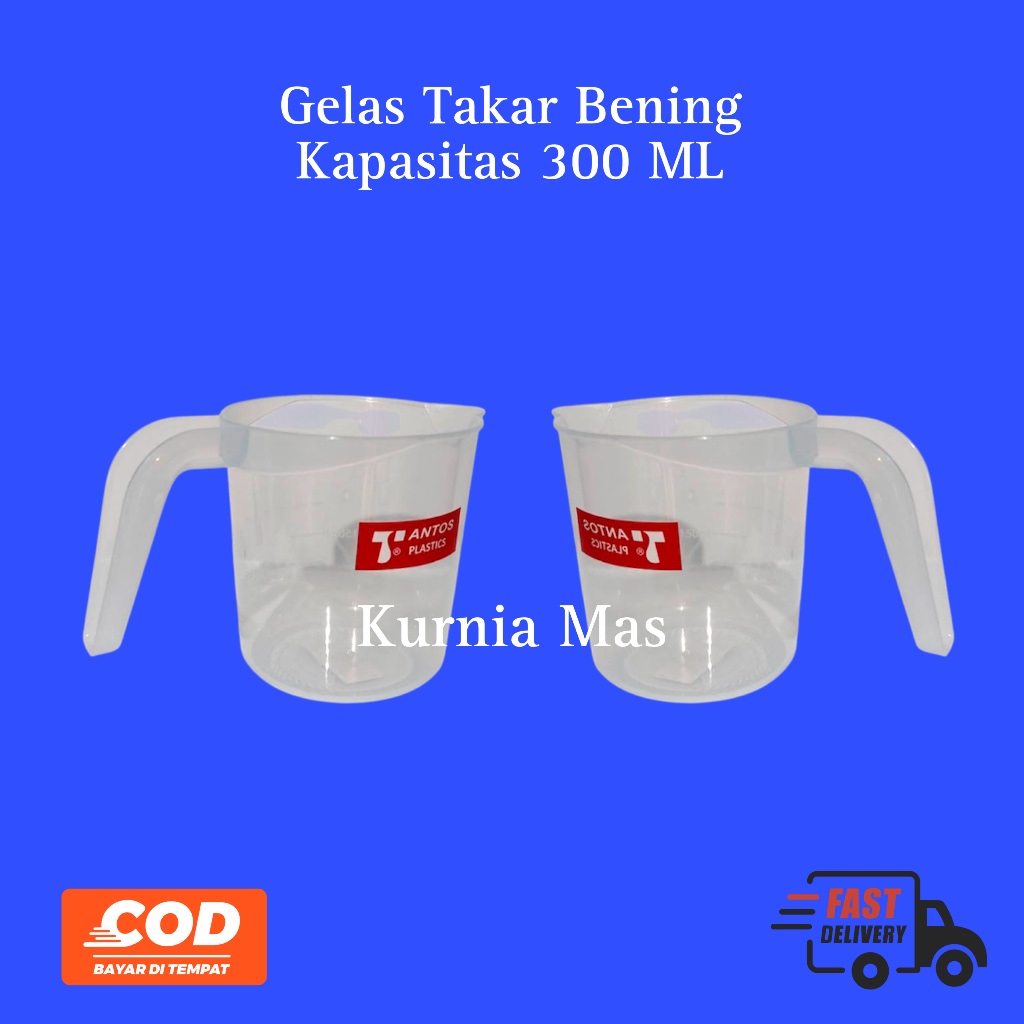 GELAS TAKAR BENING 300 ML GELAS UKUR KECIL PLASTIK