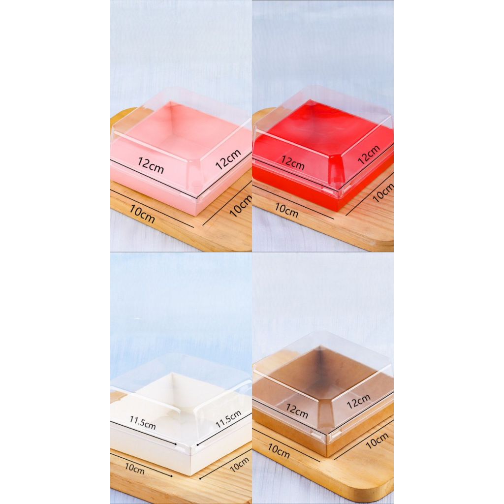POPIBake [10 PCS] PAPERBOX PAPER BOX KOTAK 10X10 10X10CM Dessert Box Tahan Panas Oven Mika Kotak Moc