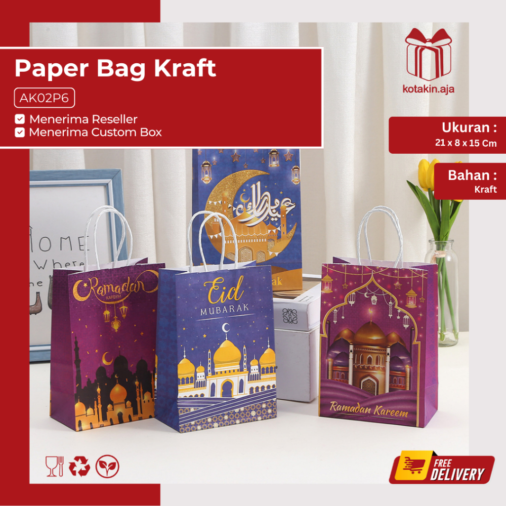 

Paper Bag Kraft Idul Fitri / Paper Bag Kraft Lebaran / Goodie Bag Idul Fitri / Goodie Bag Lebaran I AK02P6