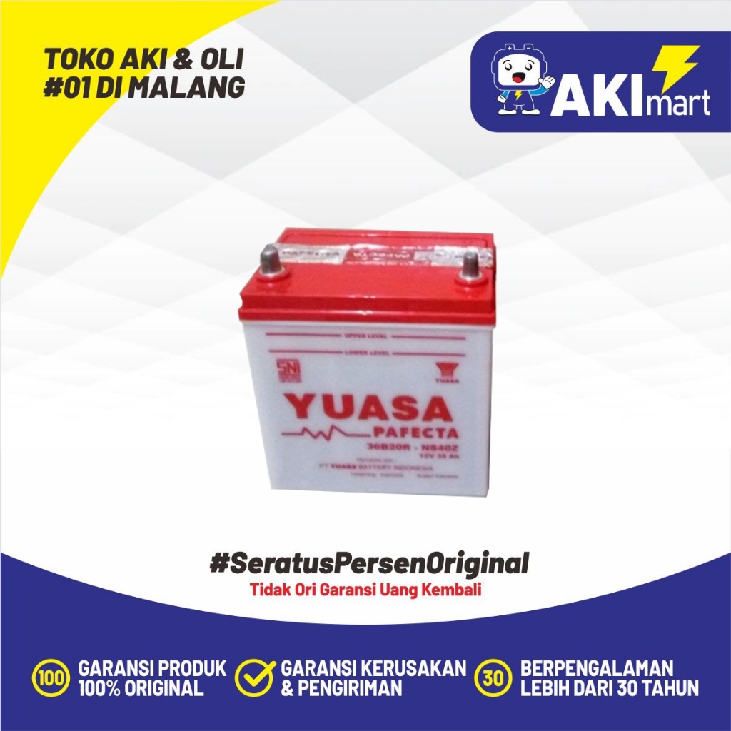 AKI MOBIL SUZUKI CARRY YUASA BASAH NS40Z 12V/35AH