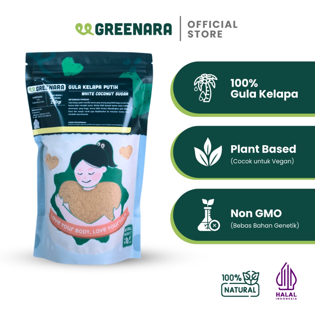 

Greenara - Gula Kelapa Putih 250gr / White Coconut Sugar