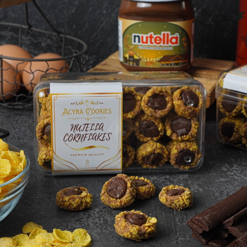 

[NEW PRODUK] Kue Kering Nutella Cornflakes Premium Wisman Lumer Crunchy Enak