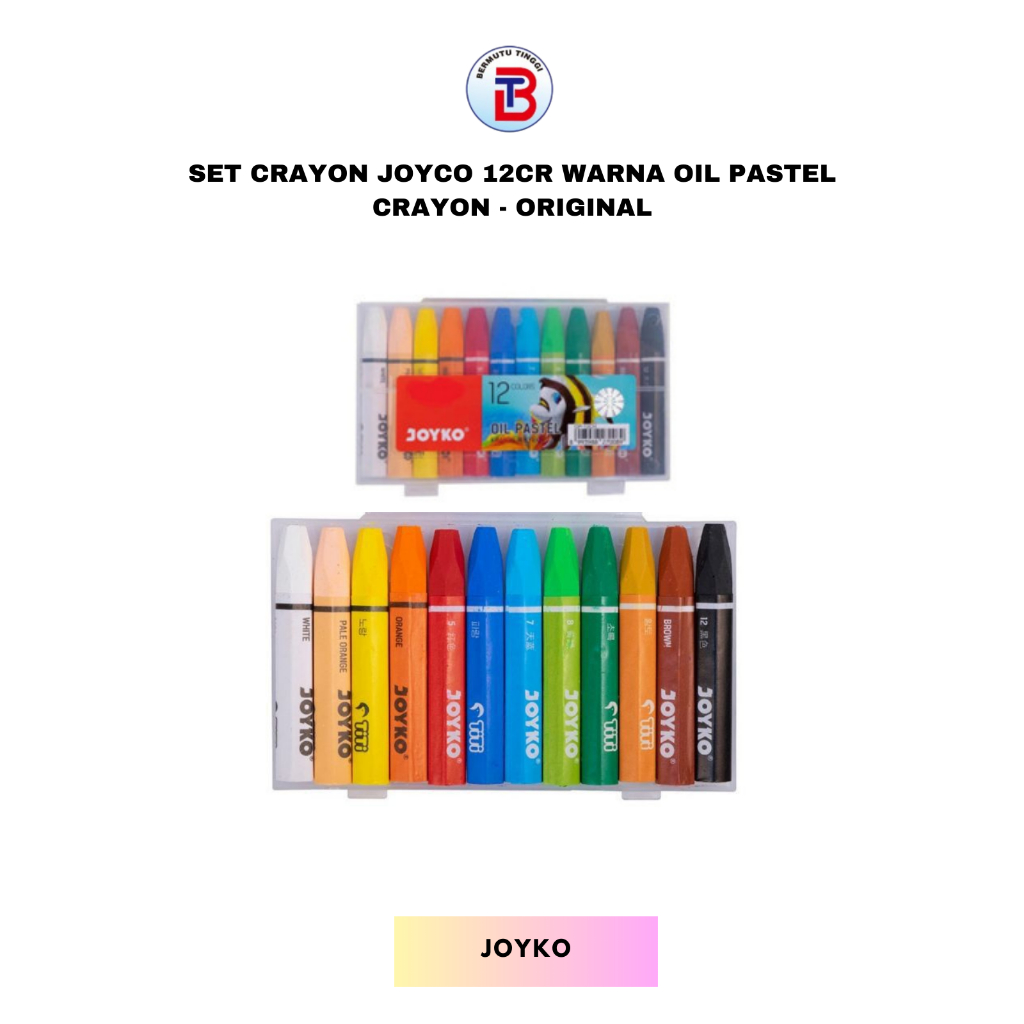 

Set Crayon Joyco 12CR Warna Oil Pastel Crayon - Original