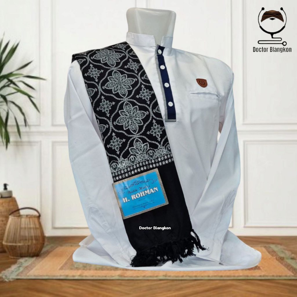 TERMURAH SORBAN KASHMIRI ORIGINAL TEBAL KHUSUS HITAM BATIK SORBAN RIDA PREMIUM PANJANG OLEH-OLEH