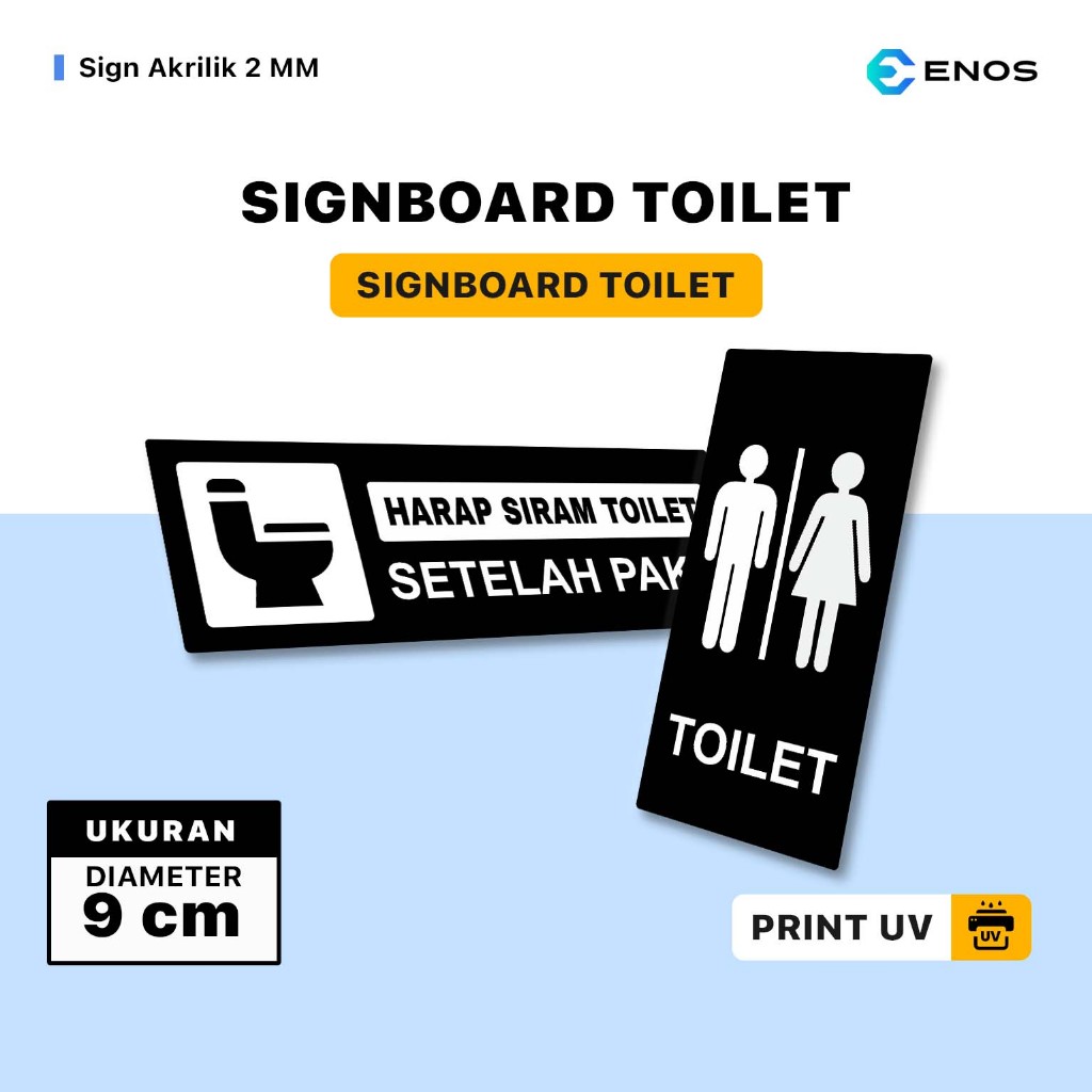 

Signage ToiletTanda Penunjuk Toilet Ukuran Akrilik Sign Print UV Anti Air