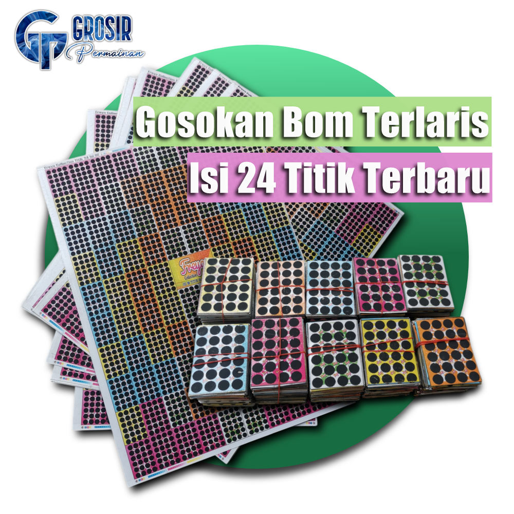 Gosok Bom 24 Titik 2000 Pcs Termurah Mainan Anak Kupon Kunci Tengkorak