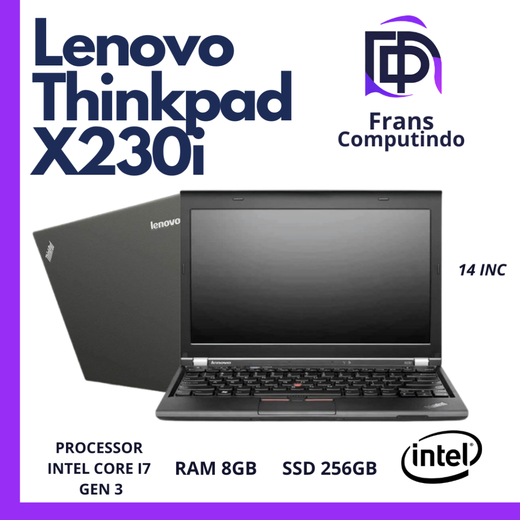 Laptop Lenovo ThinkPad X230i Core i7 Ram 8GB Ssd 256GB Murah/Mulus/Bergaransi