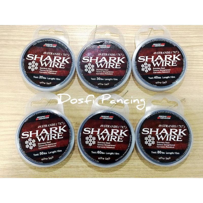 SENAR PANCING NEKLIN JIGGING MONSTER SHARK WIRE 7X7 10M KAWAT PANCING BAWAL