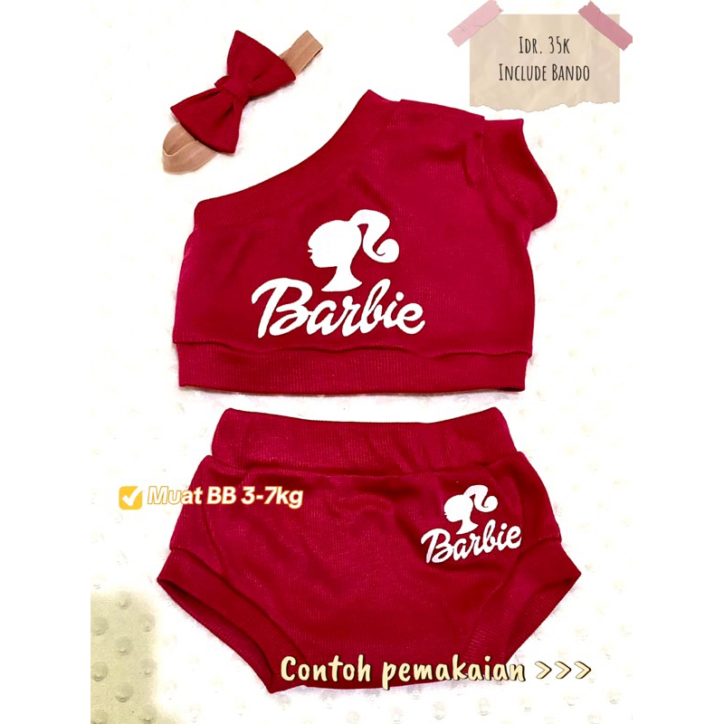 Preloved Barbie Setelan Bayi Perempuan