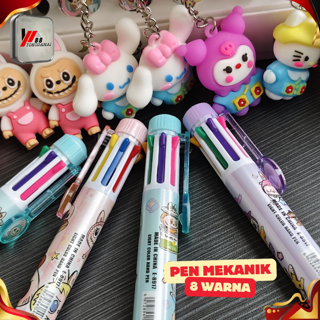 

Pulpen Mekanik 8 Warna Pena Mekanik Motif Labubu Viral / Bolpen Gel Tinta 8 Warna Karakter Lucu Dengan Pilihan Warna