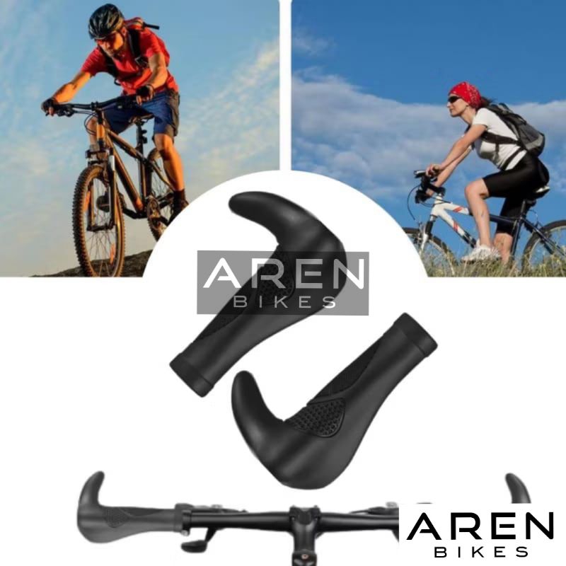 HANDGRIP STANG SEPEDA TANDUK HANFAT HAND GRIP ERGONOMIS MTB LIPAT SELI FEDERAL FIXIE BMX HANDLEBAR K