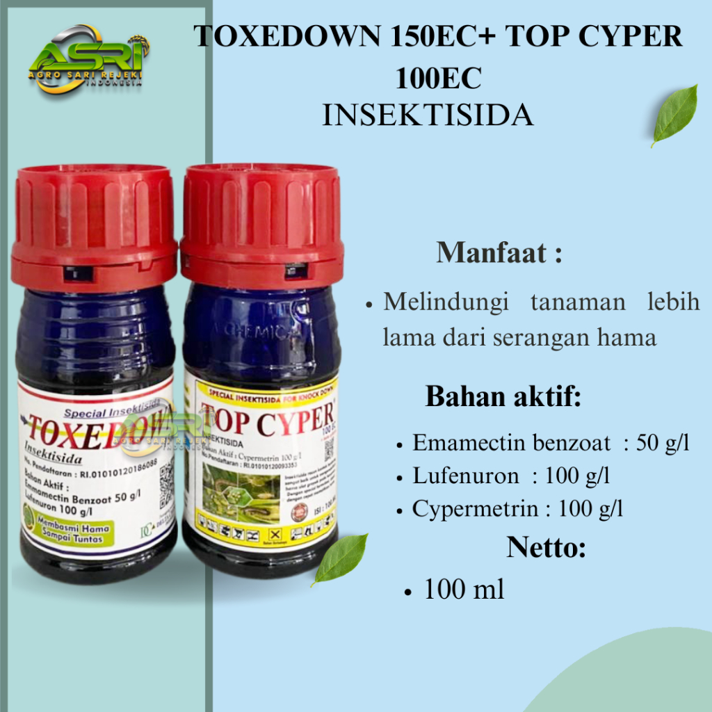 TOXEDOWN 150EC + TOPCYPER 100EC 100ML INSEKTISIDA