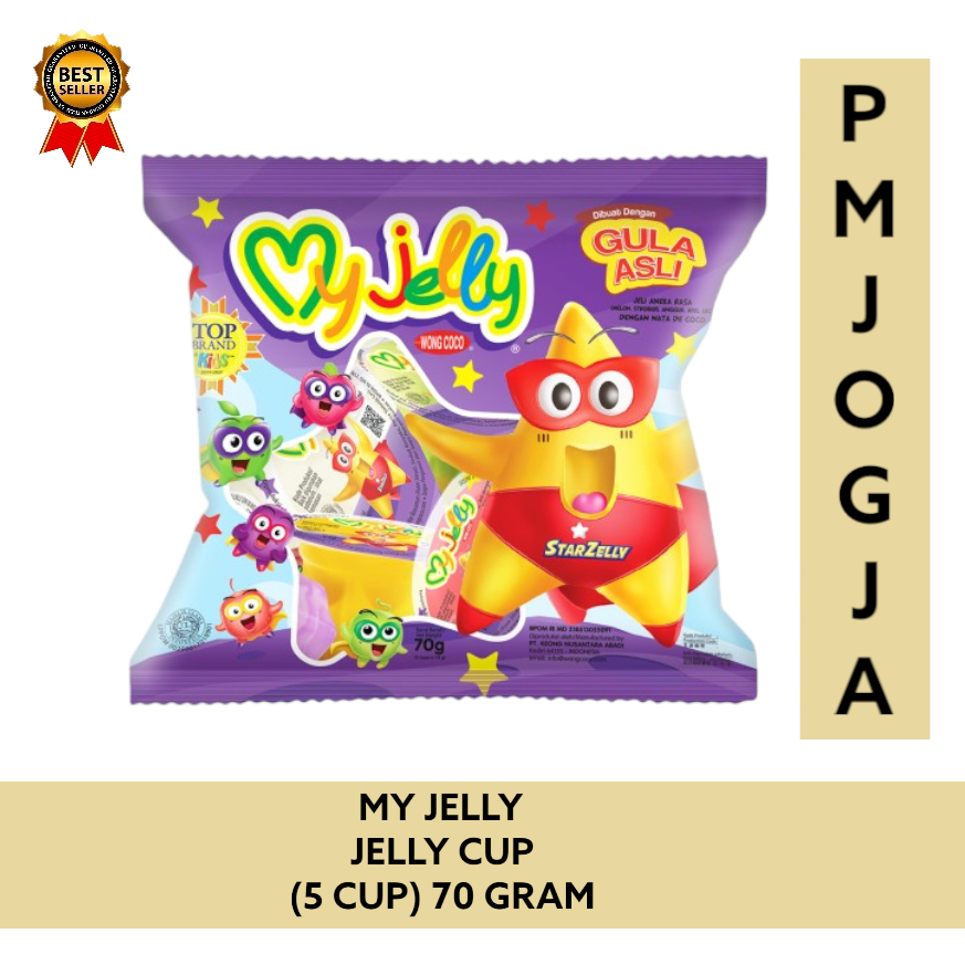 

Wong Coco My jelly isi 5 Cup 70gr kemasan pabrik