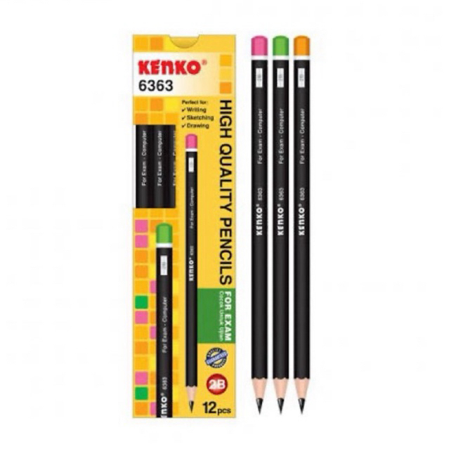

PENSIL 2B KENKO 6363 MATTE BLACK 12 PCS