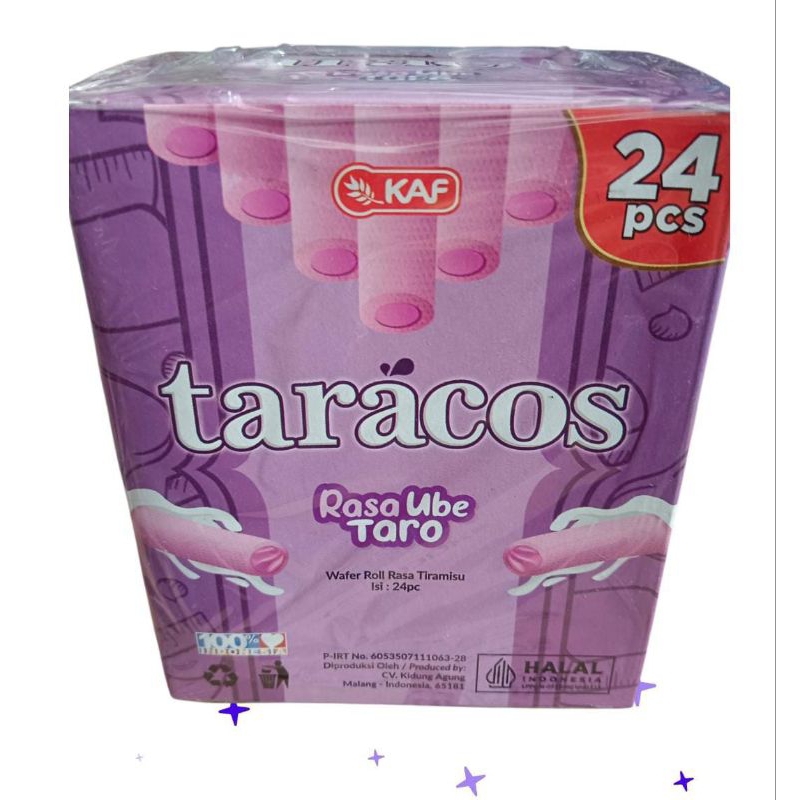 

Taracos rasa ube taro wafer roll rasa tiramisu isi 24 pcs