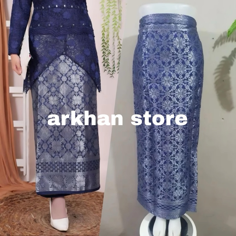 rok songket span/bawahan songket jadi/rok songket jadi tinggal pakai/rok songket jadi palembang