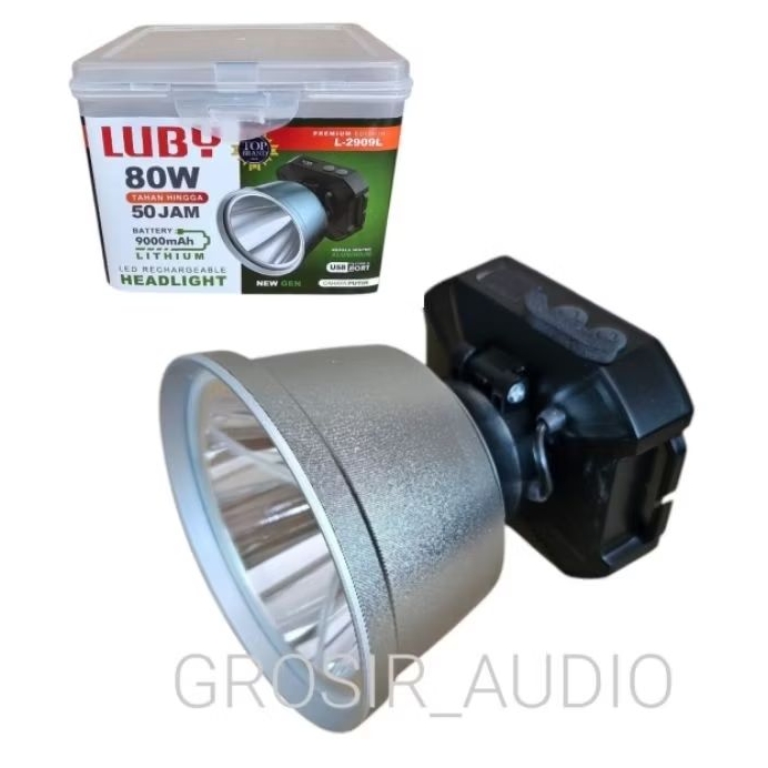 SENTER KEPALA LUBY L2909 80w 2888 20W ,LUBY 2909 ,LUBY 80W ,SENTER CHARGE LUBY ,SENTER KEPALA LUBY 2