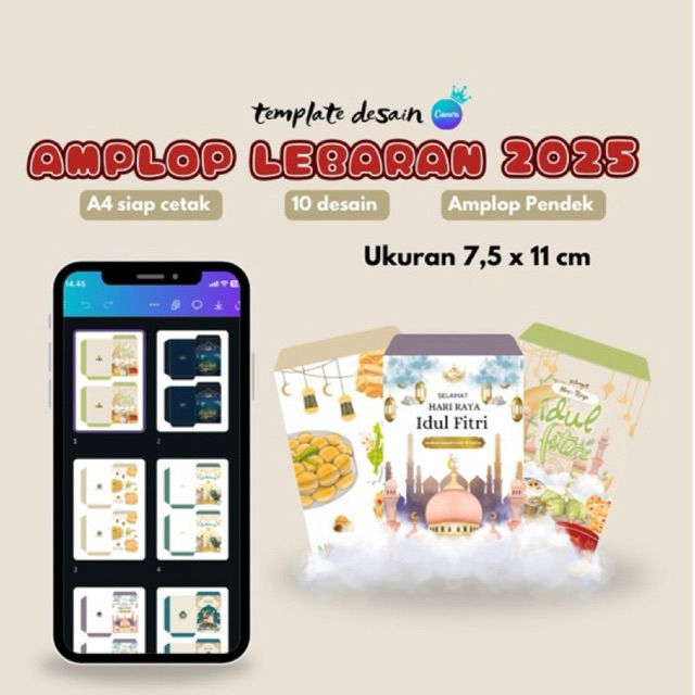 

DESIGN CANVA - AMPLOP LEBARAN 2025